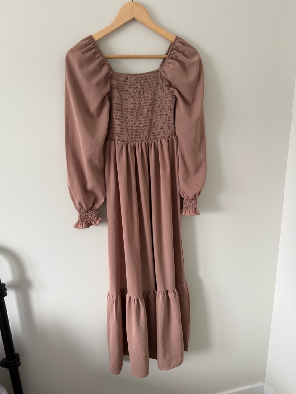 Square Neck Ruffled Maxi Dress (size XS) - Picture 2 of 3